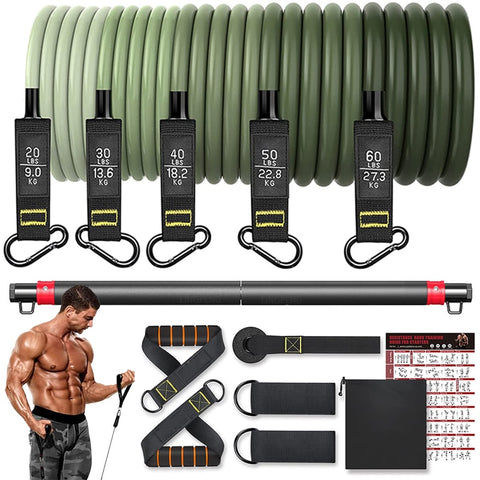 Versatile Resistance Band Set for Full-Body Workout